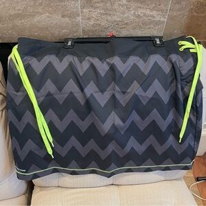 AD: Ping Golf Skirt Skort XXL Geometric Black & Gray Neon Green Ties